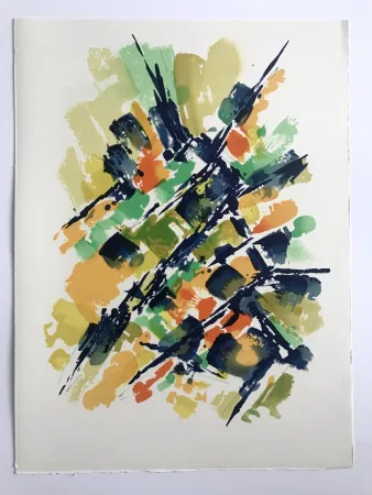 Litografía Manessier - L'enfant dans la cité des ombres IV : La Villa Montmorency