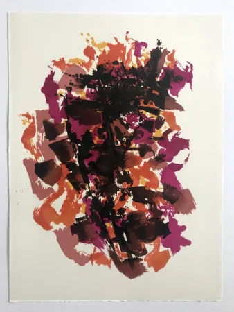 Litografía Manessier - L'enfant dans la cité des ombres V : La Commune de Paris