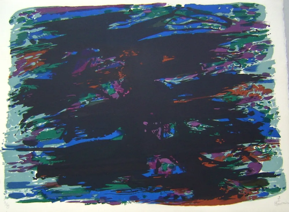 Litografía Manessier - Suite de Paques 1, Le Jardin des Oliviers