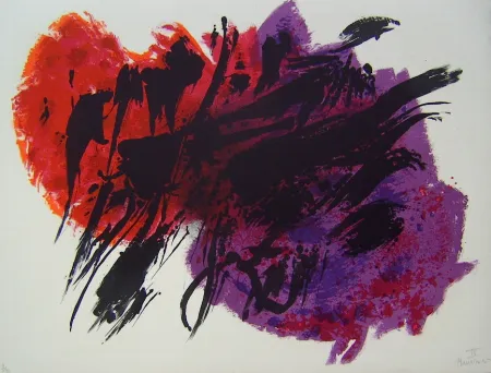 Litografía Manessier - Suite de Paques IV, Les Tortures