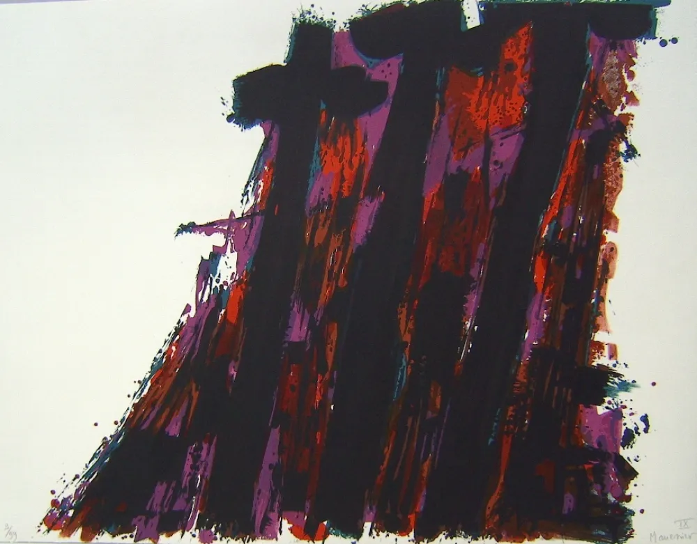 Litografía Manessier - Suite de Paques IX, Les Trois Croix