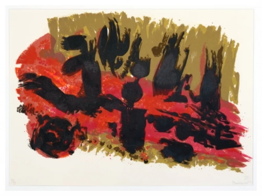 Litografía Manessier - Suite de Pâques - Les Saintes femmes