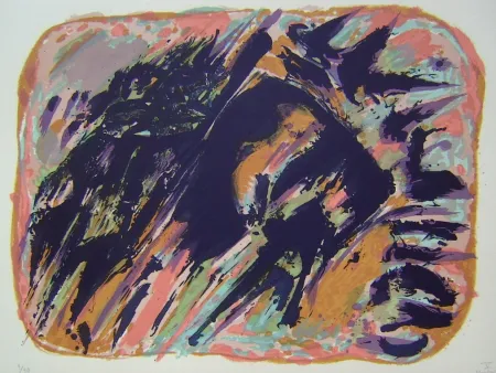 Litografía Manessier - Suite de Paques V, Le Chant du coq