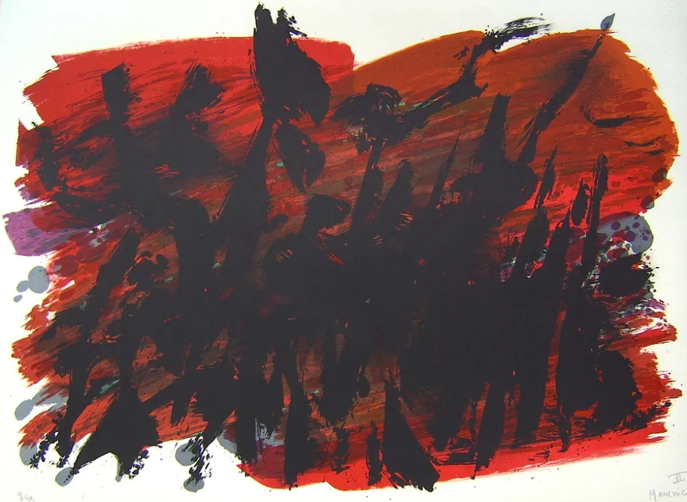 Litografía Manessier - Suite de Paques VI, La Cohorte