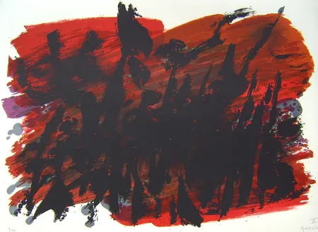 Litografía Manessier - Suite de Paques VI, La Cohorte