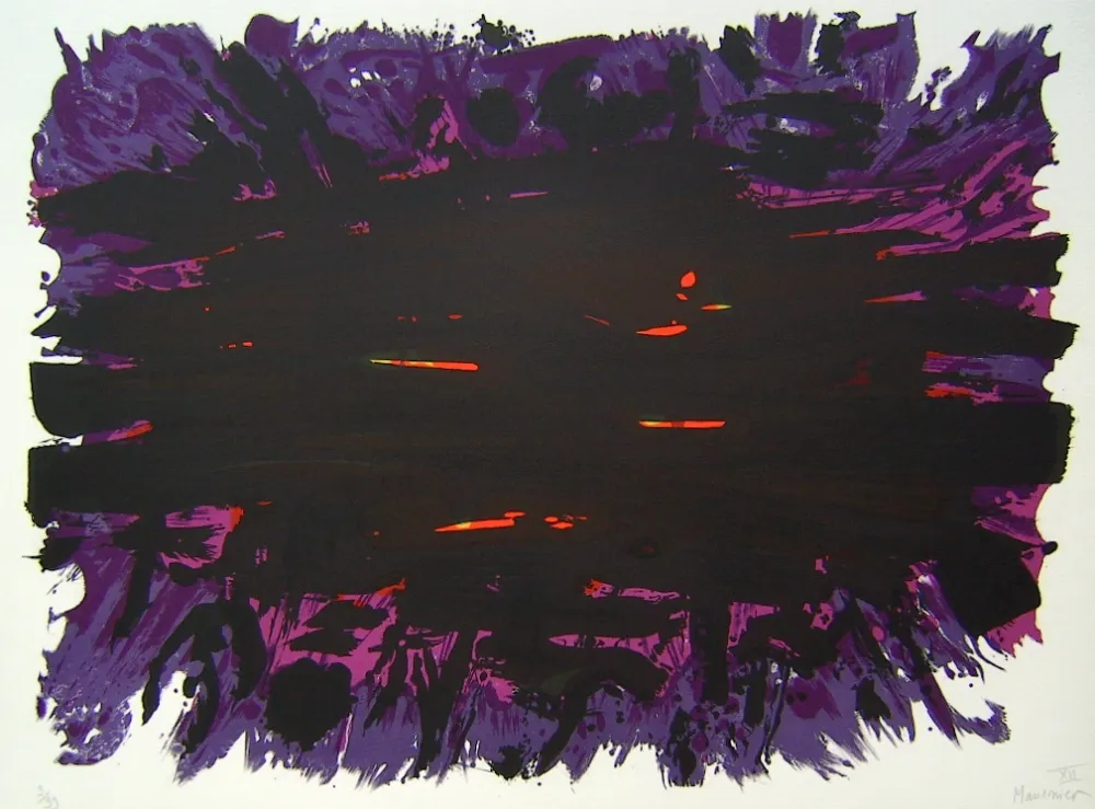 Litografía Manessier - Suite de Paques XII, Le Tombeau gardé