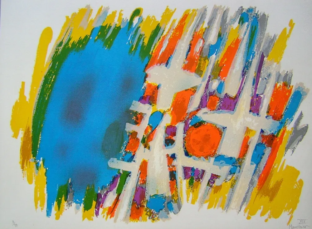 Litografía Manessier - Suite de Paques XIV, Le Message de l'ange/Matin de Paques