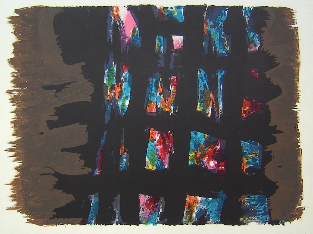 Litografía Manessier - Suite de Paques,III, L'Emprisonnement 