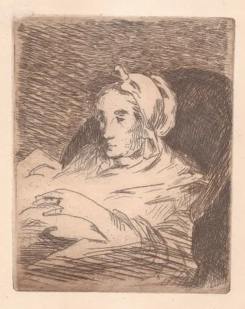 Aguafuerte Y Aguatinta Manet - La convalescente
