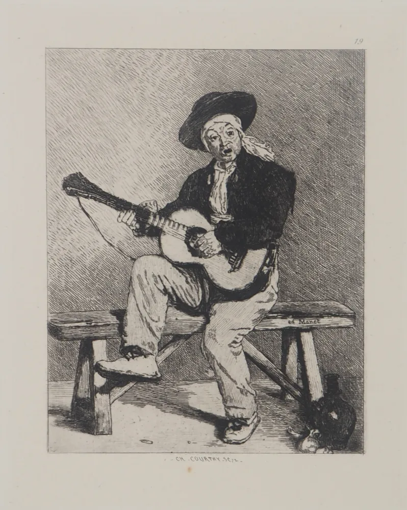Aguafuerte Manet - Le Guitariste