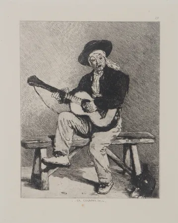 Aguafuerte Manet - Le Guitariste