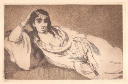 Aguafuerte Y Aguatinta Manet - Odalisque (L'odalisque couchée)