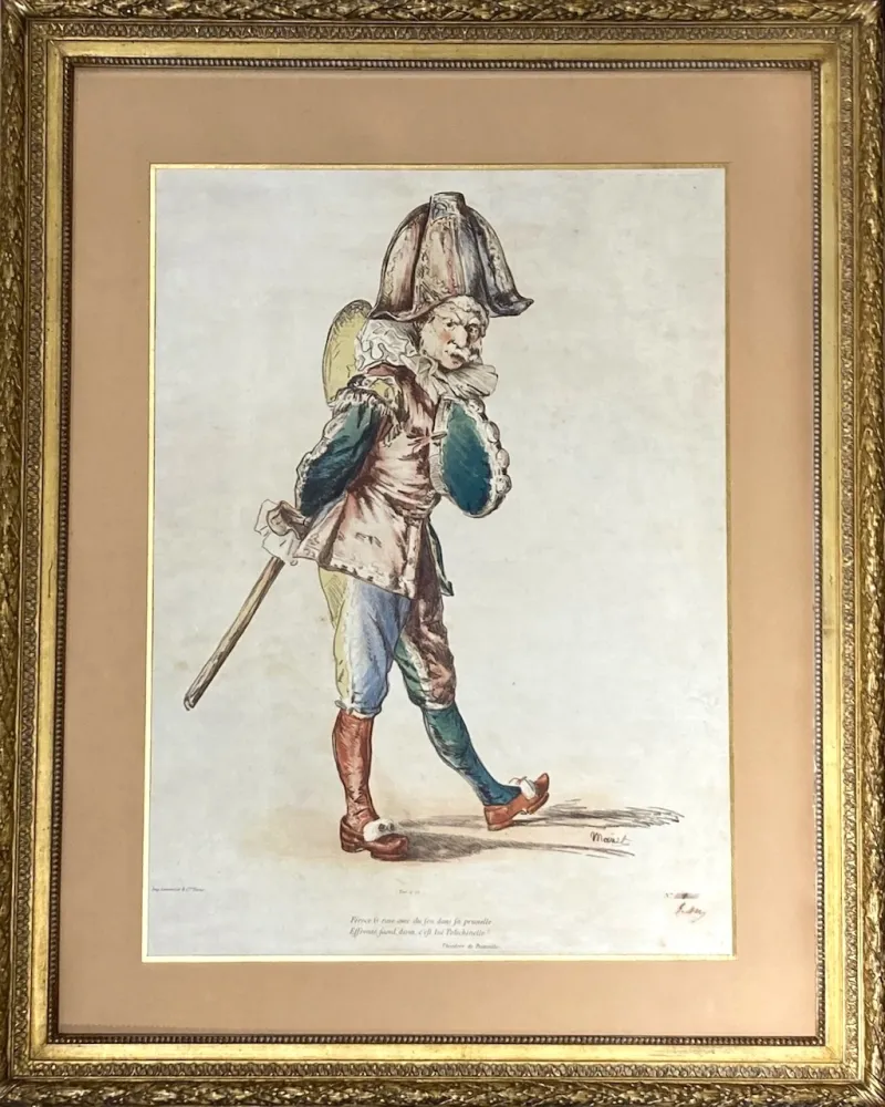 Litografía Manet - Polichinelle, 1874. Signée