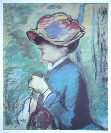 Litografía Manet - Portrait d'une femme avec chapeau