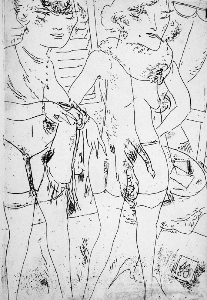 Aguafuerte Manfredi - Due modelle