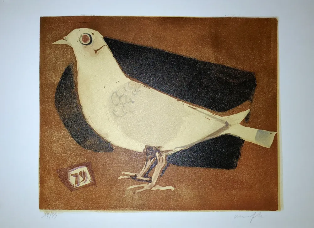 Linograbado Manfredi - Piccione