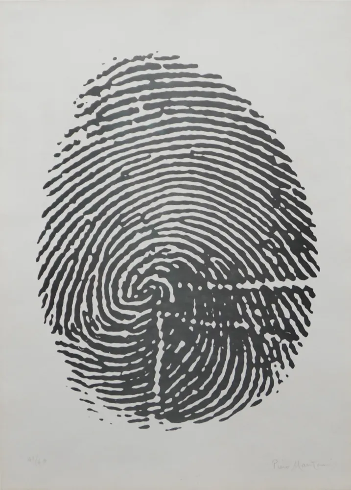 Litografía Manzoni - Impronta del pollice destro