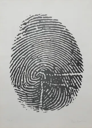Litografía Manzoni - Impronta del pollice destro
