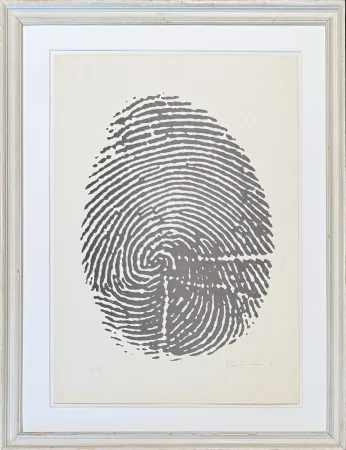 Sin Técnico Manzoni - Piero Manzoni (1933-1963) - Left thumbprint - Photolithograph on paper - 1960