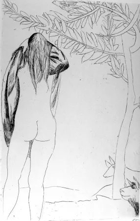 Aguafuerte Manzu - Dafne e Cloe