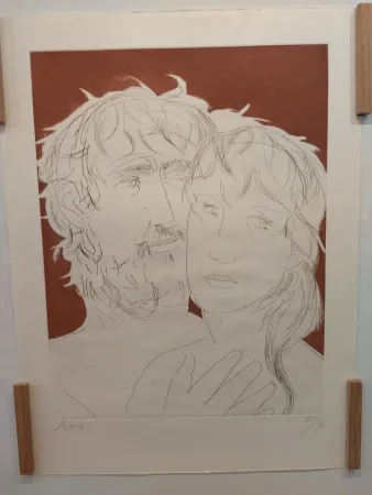 Litografía Manzu - Hommage a Picasso