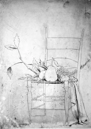 Aguafuerte Manzu - La seggiola