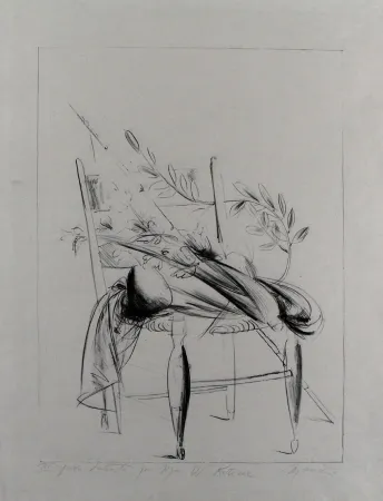 Litografía Manzu - Natura morta