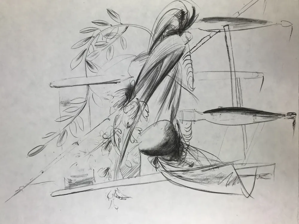 Litografía Manzu - Natura Morta 