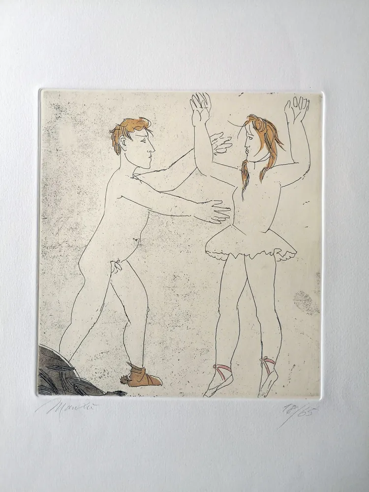 Aguafuerte Manzu - Passo di danza 1