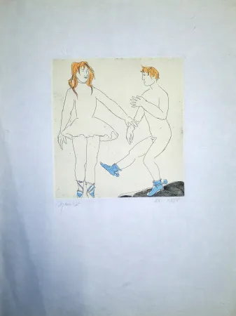 Aguafuerte Manzu - Passo di danza a due