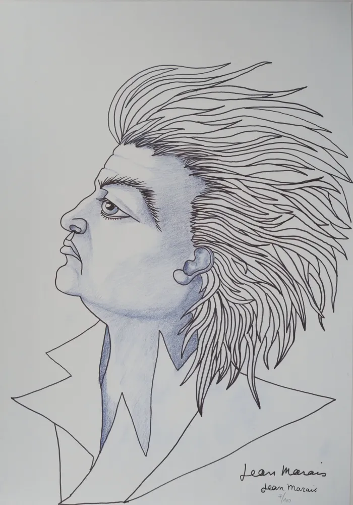 Litografía Marais  - Autoportrait 