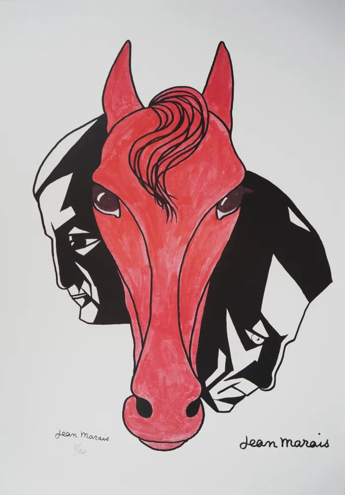 Litografía Marais  - Hommage équestre à Gabin et Ventura (Film 