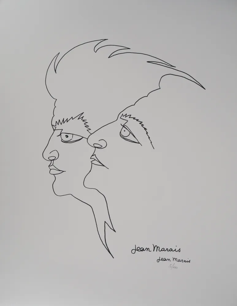 Litografía Marais  - Jean Gabin et Moi