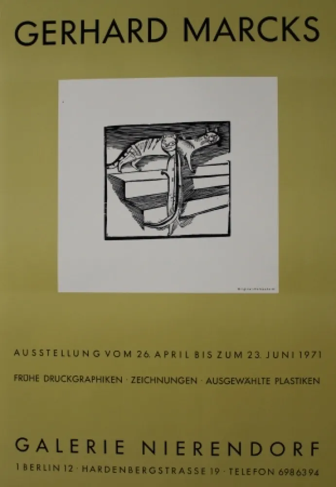 Grabado En Madera Marcks - Die kleinen Katzen / The Little Cats