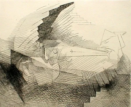 Aguafuerte Marcoussis - Celle que J'amais seul m'aime encore