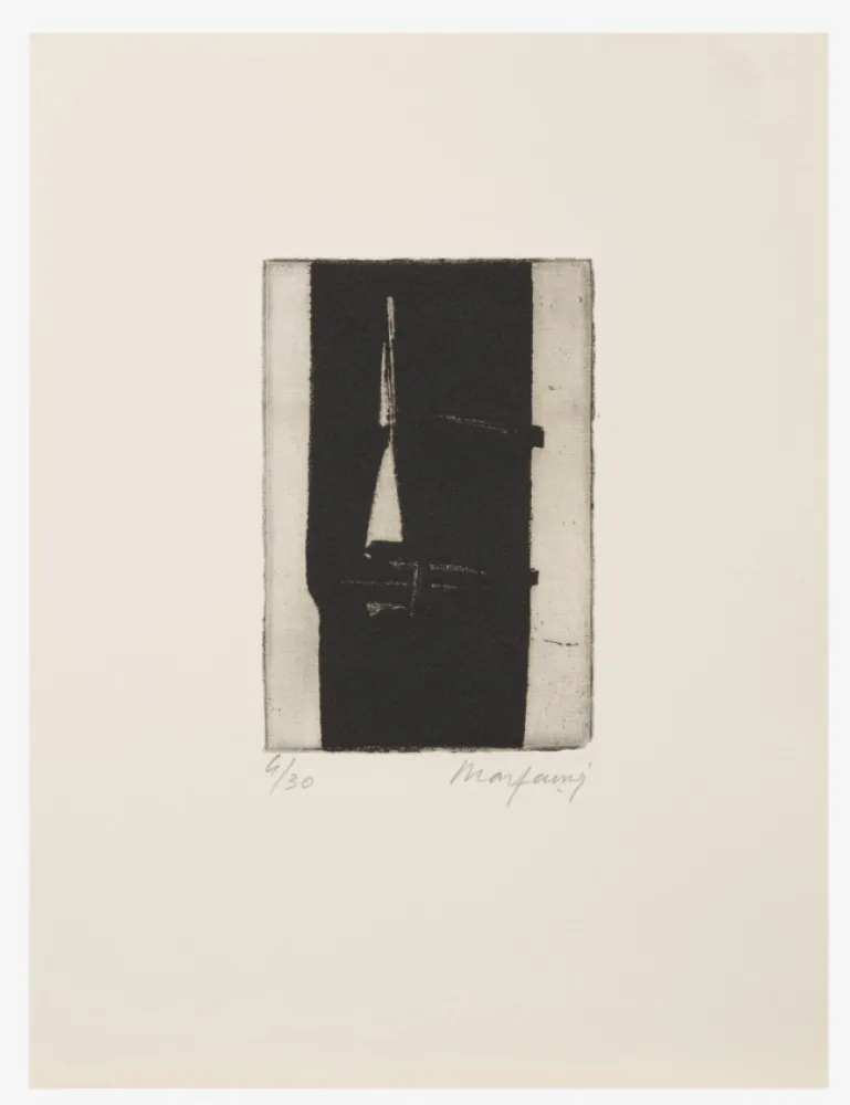 Aguafuerte Marfaing - Sans titre, 1975. Eau-forte signée. 