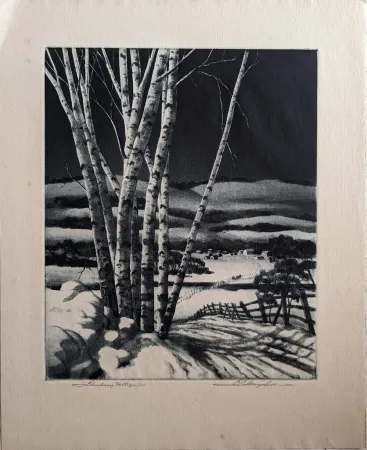 Aguafuerte Y Aguatinta Margolies - Slumbering Meadows (or 