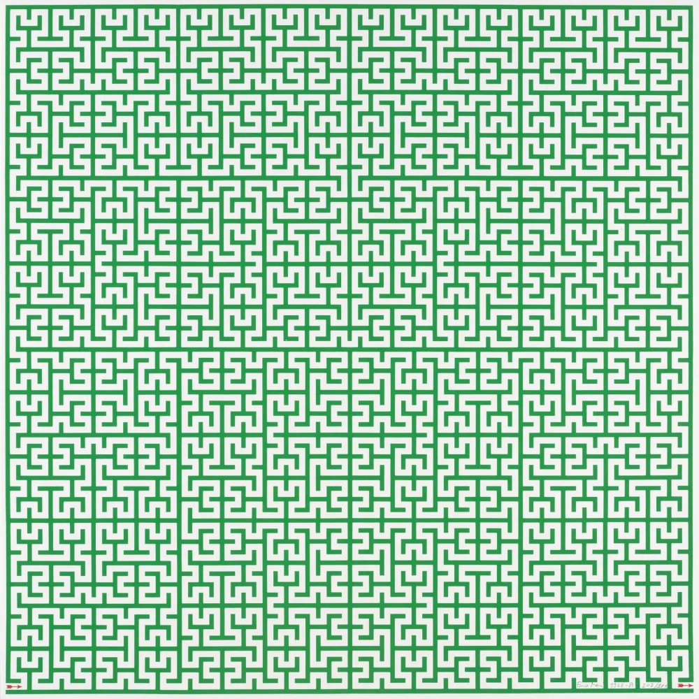 Litografía Mari - LABIRINTO - EXACTA FROM CONSTRUCTIVISM TO SYSTEMATIC ART 1918-1985