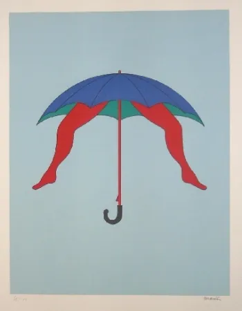 Litografía Marien - Le parapluie