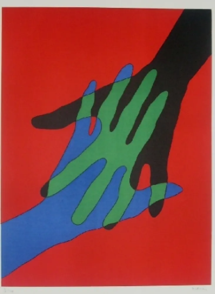 Litografía Marien - Mains