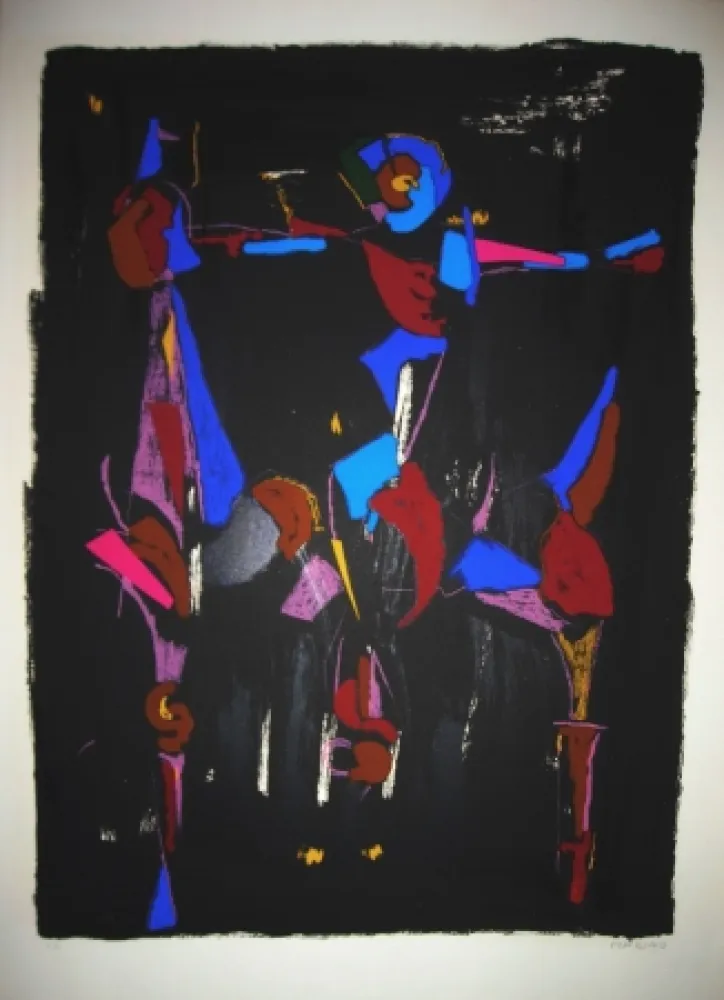 Litografía Marini - Bunter Reiter I