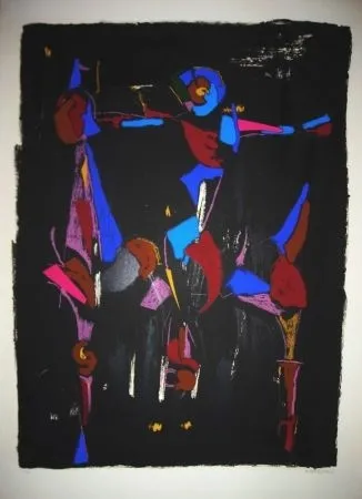 Litografía Marini - Bunter Reiter I