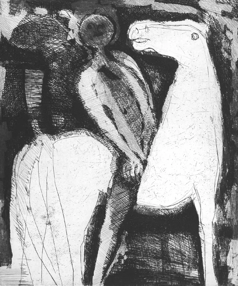 Aguafuerte Marini - Cavaliere