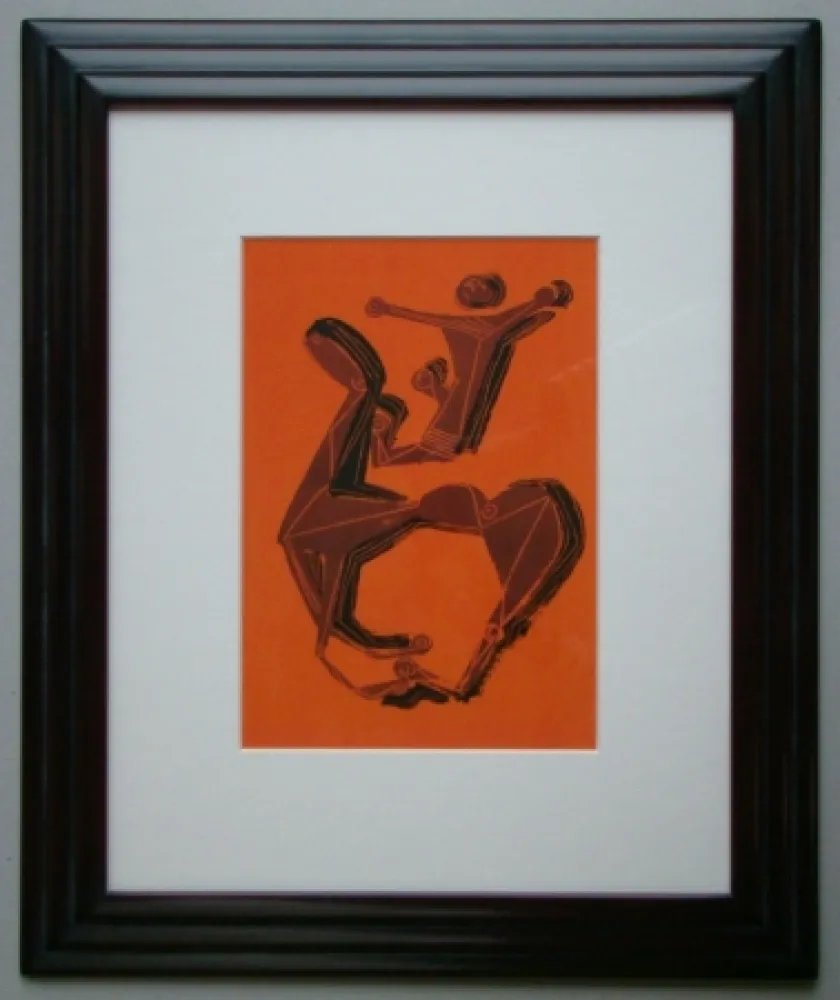 Litografía Marini - Cheval et Cavalier