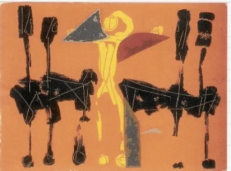 Litografía Marini - Chevaux et Cavaliers IV