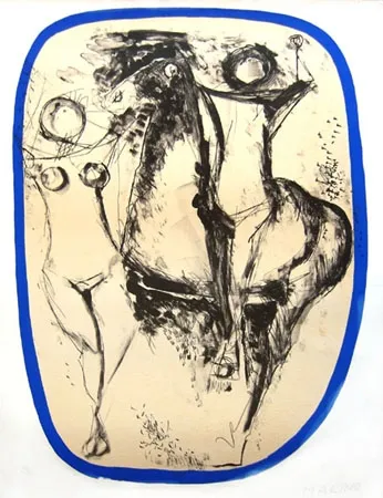 Litografía Marini - Famille d'acrobates