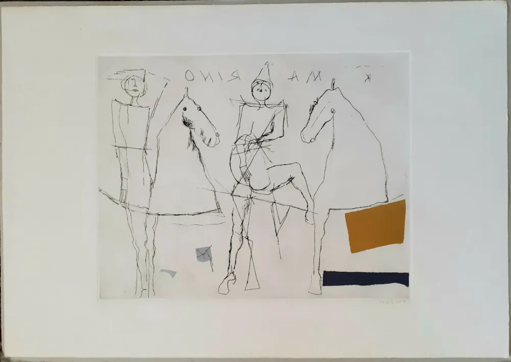 Aguatinta Marini - Giocoliere sopra