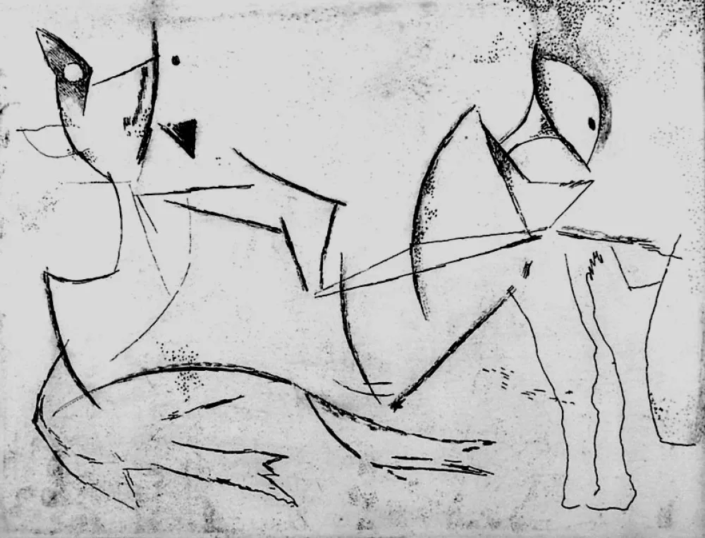 Aguafuerte Marini - Guerriero