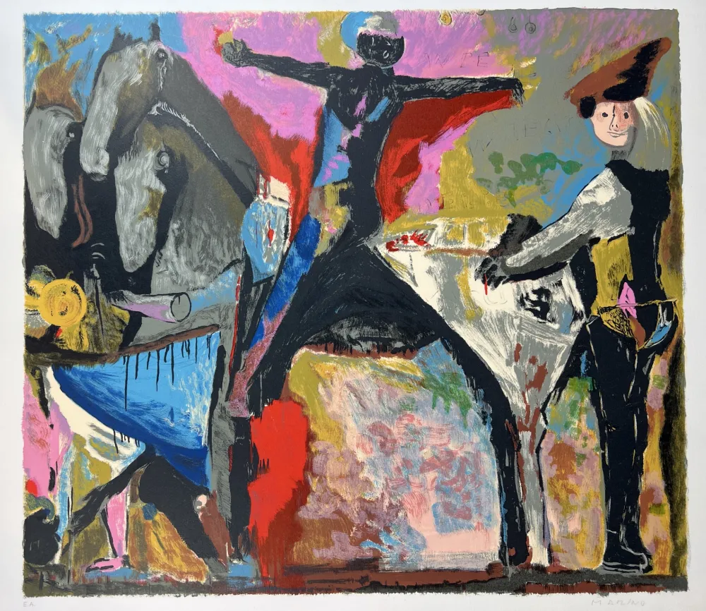 Litografía Marini - IL GRANDE TEATRO DELLE MASCHERE