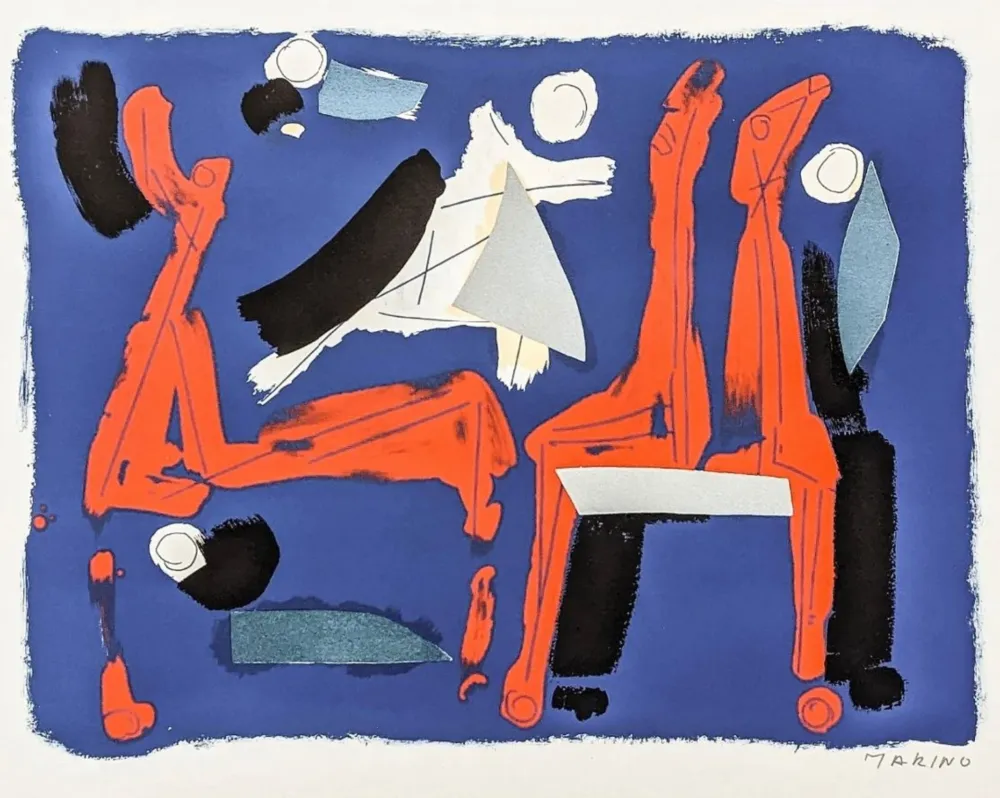 Litografía Marini - L105 Chevaux Et Cavaliers II